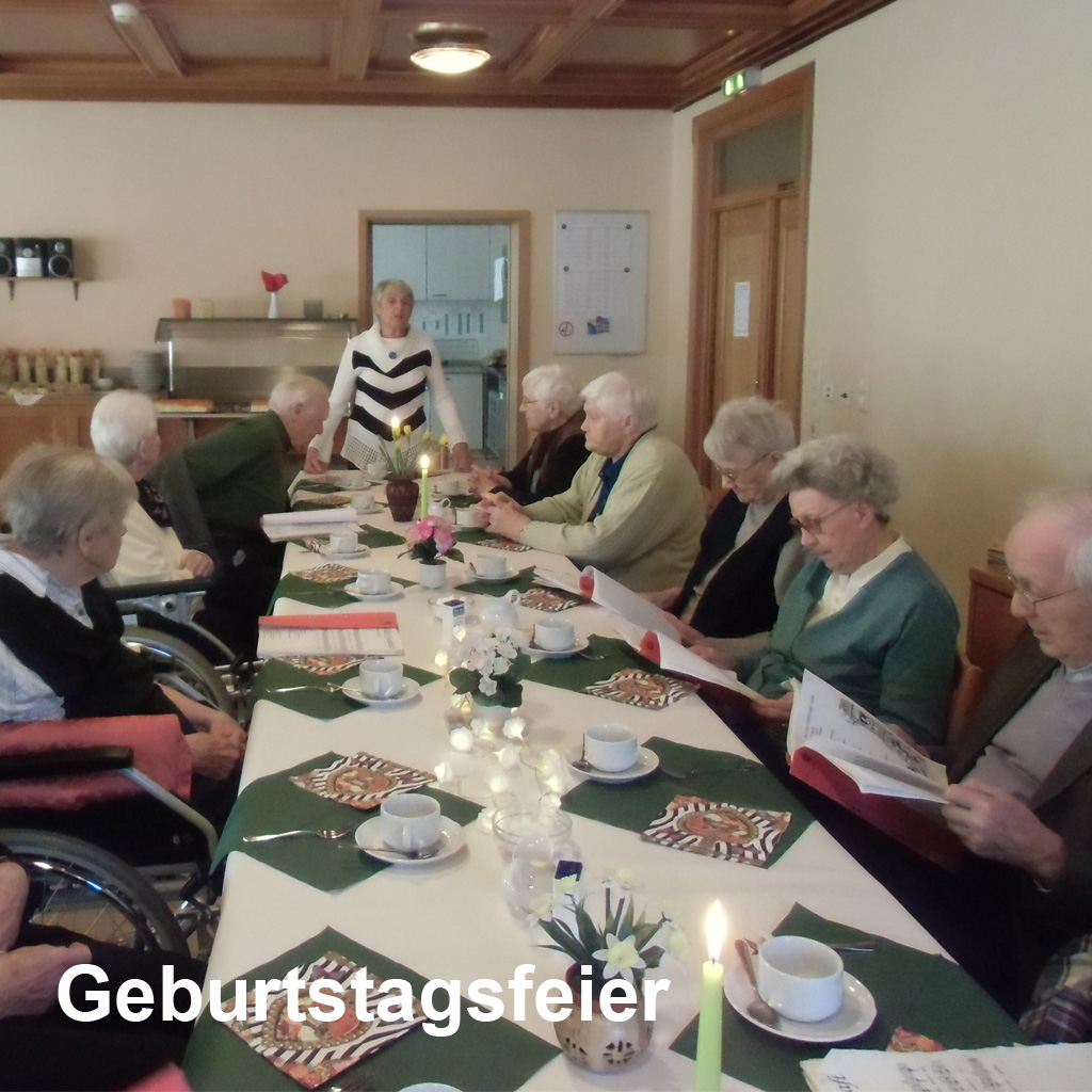 Geburtstag feiern im Altenheim